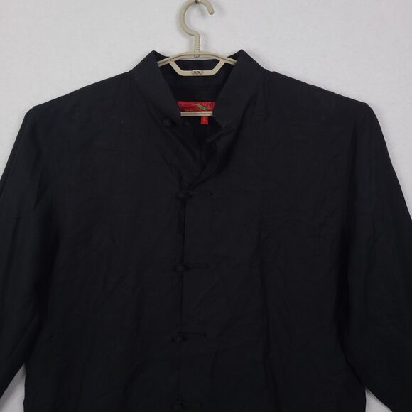 Shanghai Tang Jacket Jacket Mandarin Collar Frog Cotton Size 2XL Minimalist - Picture 3 of 12